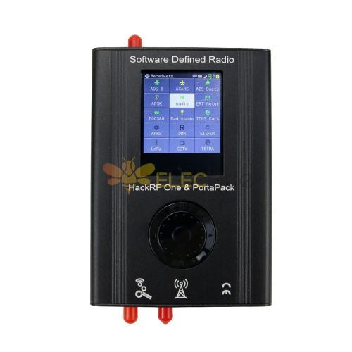 Versión actualizada H1 de 2,4 pulgadas + One SDR + Kit de carcasa metálica Radio definida por software 1MHz-6GHz