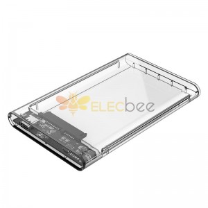Compartimento de disco rígido USB 3.0 para SATA de 2,5 polegadas Compartimento de disco rígido externo transparente