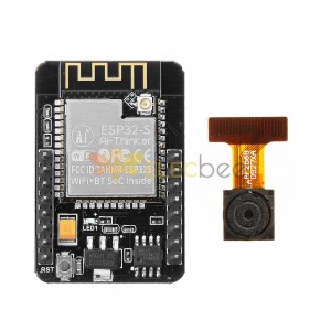 2 peças ESP32-CAM WiFi + placa de desenvolvimento de módulo de câmera bluetooth ESP32 com módulo de câmera OV2640