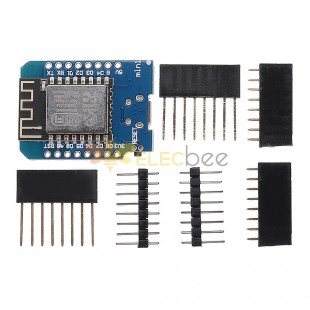 2Pcs D1 mini V2.2.0 WIFI互聯網開發板基於ESP8266 4MB FLASH ESP-12S芯片