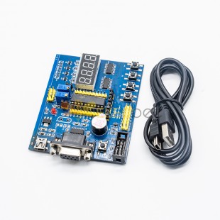 Placa de desenvolvimento, programador de experimento de aprendizagem, microcontrolador c8051f, mini placa de desenvolvimento de sistema com cabo usb