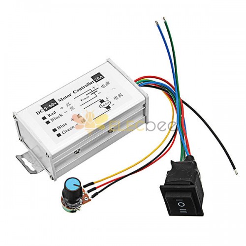 DC 9-60V High Power PWM Motor Speed Controller Speed Regulator Switch（20A 1200W ） Wendry DC Motor Speed Controller 