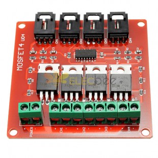 Vierkanaliges 4-Wege-IRF540-MOSFET-Tastenschaltermodul für Motorantriebe, Beleuchtungsdimmer