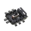 1 zu 8 3Pin Lüfter Hub PWM Splitter PC Mining Kabel 12V 4P Netzteil Kühler Kühlung geschwindigkeit Controller Adapter