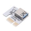 USB3.0 PCI-E 1x à 16 x SATA + 4P + 6P Extender Riser Card Adapter Power Cable Miner
