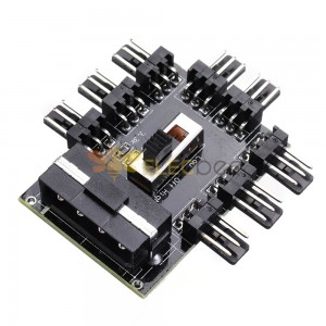 1 to 8 8Channel 3Pin Fan Hub PWM  Splitter PC Mining Cable 12V Power Supply Cooler Cooling Speed Controller Adapter