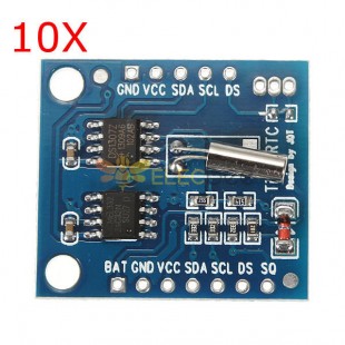 10 Stück I2C RTC DS1307 AT24C32 Echtzeituhrmodul für AVR ARM PIC SMD