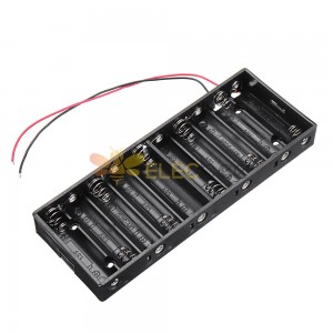 Caja de batería AA con 10 ranuras, 10 Uds., placa de soporte de batería para baterías 10xAA, caja de kit DIY