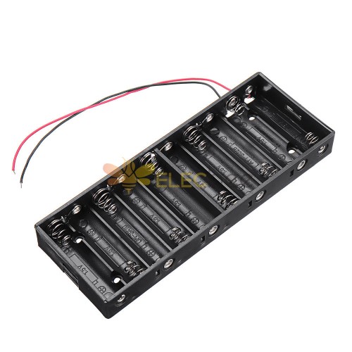 10pcs 10 Slots AA Batterie Box Batteriehalter Board für 10xAA Batterien DIY Kit Case