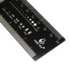 10 Uds. 20cm regla PCB multifuncional herramienta de medición condensador de resistencia Chip IC SMD paquete de Transistor de diodo 180 grados