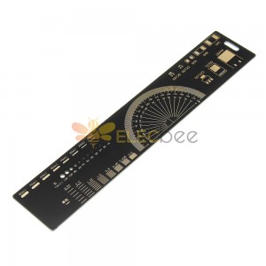 10 stücke 20 cm Multifunktionale PCB Lineal Messwerkzeug Widerstand Kondensator Chip IC SMD Diode Transistor Paket 180 Grad