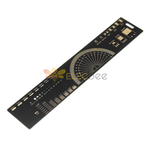 10pcs 20cm Multifuncional PCB Régua Ferramenta de Medição Resistor Chip Capacitor IC SMD Diodo Transistor Pacote 180 Graus