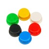 140 peças kit de tampa de botão tátil de cores mistas redondas para interruptores de tato 12x12x7,3mm