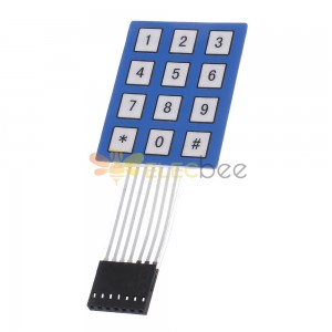 20pcs 4x3 Matrix Array 12 Key Keypad Clavier Sealed Membrane 4 * 3 Button Pad avec Sticker Switch