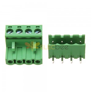 2EDG 5.08mm Pitch 4 Pin Plug in Screw Dupont Cable Terminal Block Connector Right Angle