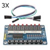 3Pcs TM1638 Chip Key Display Module 8 Bits Digital LED Tube AVR pour Arduino - produits qui fonctionnent avec les cartes Arduino officielles