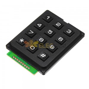 3 件 12 键 MCU 薄膜开关键盘 4 x 3 矩阵阵列矩阵键盘模块，适用于 Arduino - 与官方 Arduino 板配合使用的产品