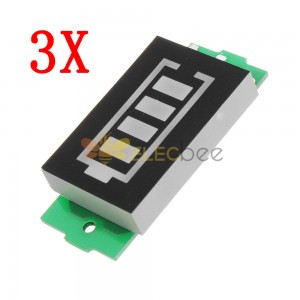 3pcs 1S Lithium Battery Pack Power Indicator Board Electric Vehicle Battery Power