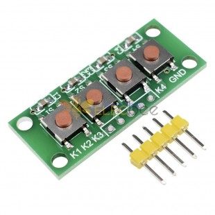 3 件 1x4 4 鍵按鈕 5 針鍵盤鍵盤模塊 MCU 板，適用於學生班設計畢業項目實驗 Arduino DIY 套件 - 與官方 Arduino 板配合使用的產品