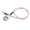 3pcs 30cm BNC Male to SMA Male Connector 50ohm Extension Cable Length Optional