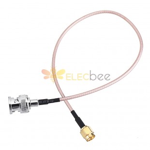 3pcs 50cm BNC Male to SMA Male Connector 50ohm Extension Cable Length Optional