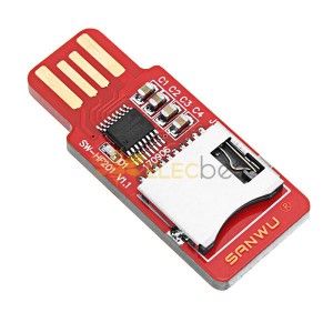3pcs SANWU HF201 可讀寫 TF 讀卡器 Micro SD 卡/手機存儲卡 T-Flash 卡模塊支持即插即用 Hotplug