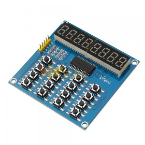 3 Stück TM1638 3-Draht 16 Tasten 8 Bit Tastaturtasten Anzeigemodul Digitale Röhrenplatine Scan- und Tasten-LED für Arduino – Produkte, die mit offiziellen Arduino-Platinen funktionieren
