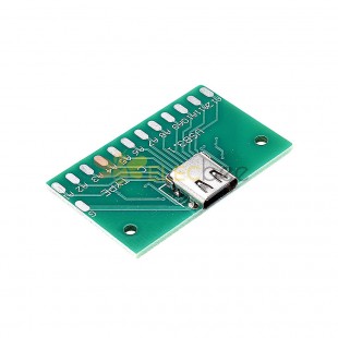 3 件 TYPE-C 母頭測試板 USB 3.1 帶 PCB 24P 母頭連接器適配器，用於測量電流傳導