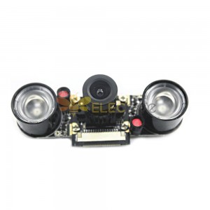 5MP Night Vision Fisheye Camera Module OV5647 72° Focal Adjustable Camera Board with 850 IR LED