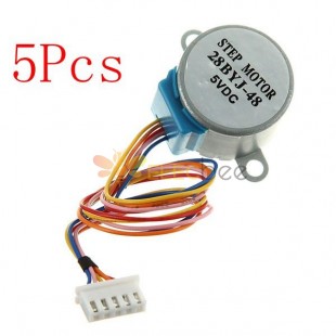 5Pcs Gear Stepper Motor DC 5V 4 Phase 5-Wire Reduction Step