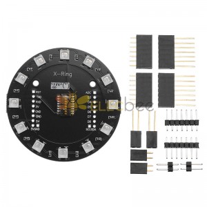 5Pcs X-Ring RGB WS2812b Modulo LED Per RGB Built-in LED 12 LED Colorato Modulo Per WAVGAT ESP8266 RGB