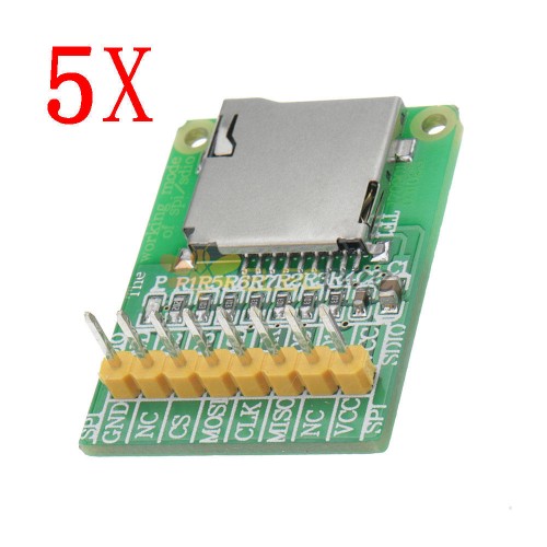 5pcs 3.5V / 5V Micro SD Card Module TF Card Reader SDIO/SPI Interface Mini TF Card Module
