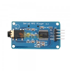 5 uds Wemos YX6300 UART TTL Serial Control MP3 reproductor de música módulo compatible con tarjeta Micro SD/SDHC para/AVR/ARM/PIC 3,2-5,2 V