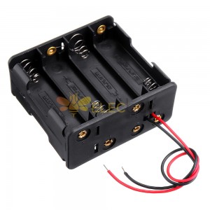 Caja de almacenamiento de caja de plástico con soporte de batería AA de 8 ranuras para batería 8 * AA