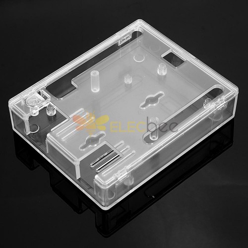 Transparentes ABS-Gehäuse Kunststoffabdeckung unterstützt das UNO R3-Modul für Arduino - Produkte, die mit offiziellen Arduino-Boards funktionieren