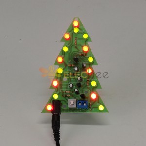 Assemblé arbre de noël 16 LED couleur lumière électronique PCB décoration arbre enfants cadeau Version ordinaire adaptateur secteur
