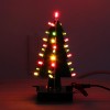 Árvore de Natal Montada Luz Cor LED Eletrônica Decoração 3D Árvore para Crianças Presente Versão Ordinária