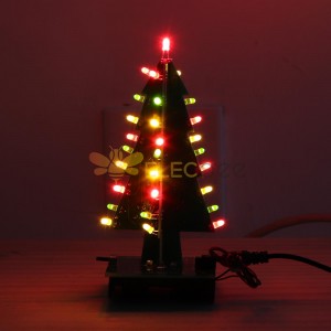 Zusammengebauter Weihnachtsbaum LED-Farblicht Elektronische 3D-Dekoration Baum Kindergeschenk Gewöhnliche Version