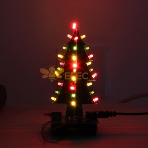 조립 된 크리스마스 트리 LED 컬러 라이트 전자 3D 장식 트리 어린이 선물 업그레이드 버전