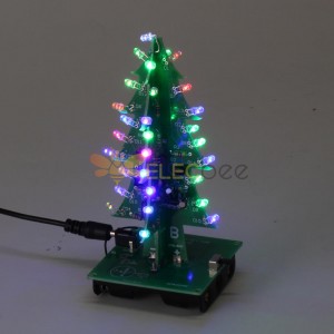 拼装圣诞树RGB LED彩灯电子3D装饰树儿童礼物升级版