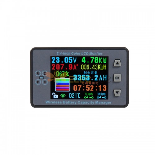 120V 300A الجهد الحالي متر 2.4 بوصة شاشة ملونة نظام إدارة البطارية اللاسلكية مقياس الجهد الكهربائي