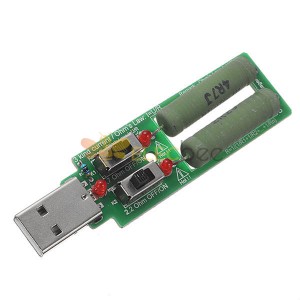 5V 10W 2 开关 USB 老化放电加载器 3 种电流测试负载功率电阻测试移动电源手机充电器 USB 电源