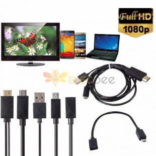 Mini 1080P MHL Adattatore per cavo da micro USB a HDMI per telefono Android/PC/TV Adattatore audio Adattatore HDTV