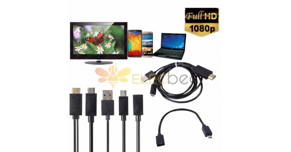 Micro USB to HDMI MHL Adapter by Monoprice - 1080p Resolution, 7.1 Surround  Sound HDTV 