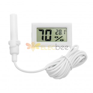 Mini LCD Digital Thermometer Hygrometer Fridge Freezer Temperature Humidity Meter White Egg Incubator