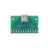 TYPE-C 母頭測試板 USB 3.1 帶 PCB 24P 母頭連接器適配器，用於測量電流傳導