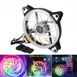 12V RGB Rainbow LED Silent Computer PC Case Cooling Cooler Fan CPU 120mm 4-Pin