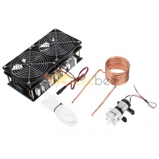 2500W 50A ZVS Induction Heating Module High Frequency Heating Machine Melted Metal+48V Coil+Water Pipe+Water Pump Kit