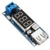 5pcs DC 2 In 1 6.5V-40V To 5V Buck Step Down Power Module Voltmeter Automatic Calibration Stable Output 5V 2A USB Charging Port