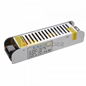 AC180-240V bis DC12V 5A 60W ultradünnes Schaltnetzteil für Lampenboxen